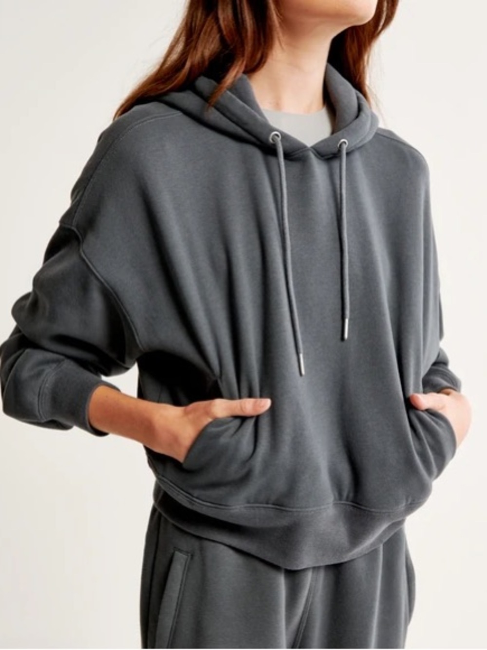 Abercrombie & Fitch Slate Blue Hoodie Sweatshirt